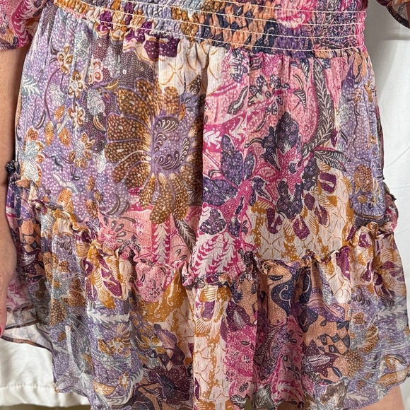 Misa Floral Chiffon Keyhole Dress - Picture 6 of 11